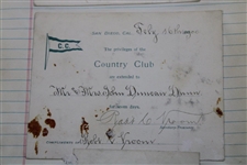 John Duncan Dunn's Personal Golf Club Temporary Admission Cards