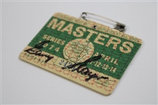 Gary Player Signed 1974 Masters SERIES Badge #2420 JSA ALOA
