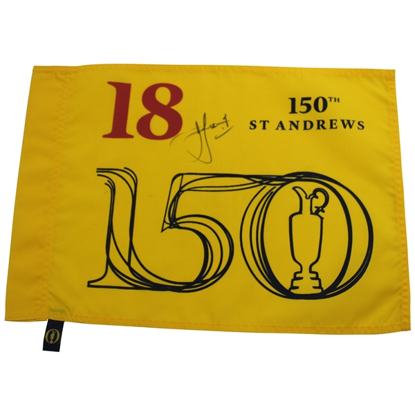 Cam Smith Signed 2022 Open Championship at St Andrews Flag JSA ALOA