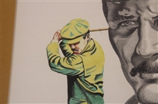 John Ball Original Hand Drawn/Colored Collage Print w/Nameplate by Jim McQueen - Framed