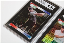 Dechambeau, Morikawa & Matsuyama 2021 Leaf Pro-Set Metal Ltd Ed /3 Golf Cards SGC 9.5/9.5/10