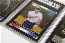 Dechambeau, Morikawa & Matsuyama 2021 Leaf Pro-Set Metal Ltd Ed /3 Golf Cards SGC 9.5/9.5/10