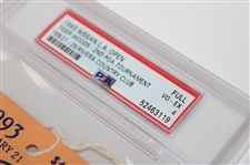 1993 Nissan L.A. Open at Riviera CC Ticket #01197 - Tiger Woods 2nd PGA Tourn. - PSA VG-EX 4