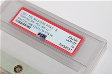 2001 Masters SERIES Badge #Q01885 - Tiger Woods 2nd Masters Win - PSA GEM-MT 10