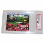 2005 Masters SERIES Badge #R19425 - Tiger Woods 4th Masters Win - PSA NM-MT 8
