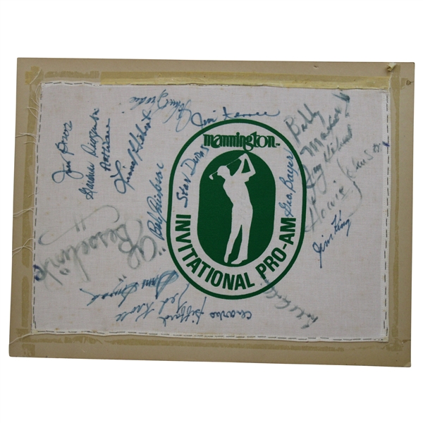 Snead, Boros, Hebert, Sifford & others Multi-Signed Mannington Inv. Pro-Am Canvas JSA ALOA