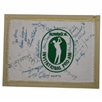 Snead, Boros, Hebert, Sifford & others Multi-Signed Mannington Inv. Pro-Am Canvas JSA ALOA