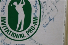 Snead, Boros, Hebert, Sifford & others Multi-Signed Mannington Inv. Pro-Am Canvas JSA ALOA