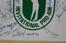 Snead, Boros, Hebert, Sifford & others Multi-Signed Mannington Inv. Pro-Am Canvas JSA ALOA