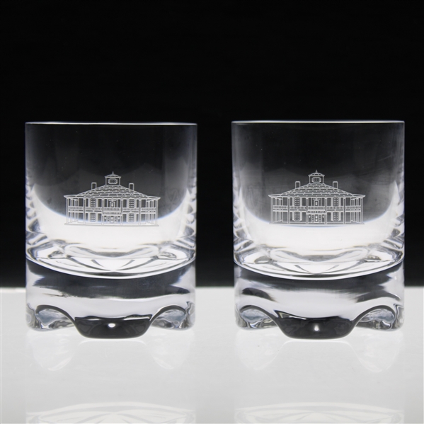 Two (2) Augusta National Golf Club Clubhouse Rocks Glasses