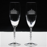 Two (2) Augusta National Golf Club Clubhouse Champagne Glasses