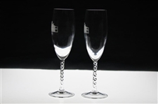 Two (2) Augusta National Golf Club Clubhouse Champagne Glasses