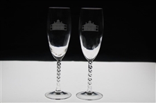 Two (2) Augusta National Golf Club Clubhouse Champagne Glasses