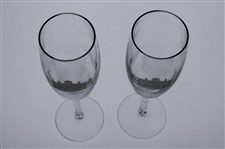 Two (2) Augusta National Golf Club Clubhouse Champagne Glasses