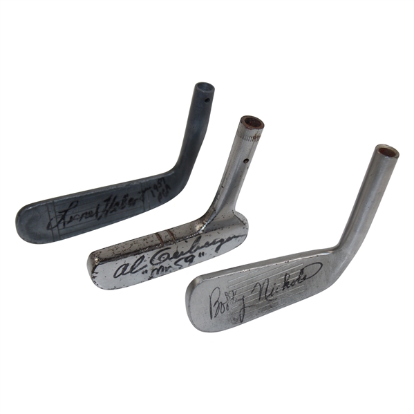 Al Geiberger, Bobby Nichols & Lionel Hebert Signed Golf Putter Heads JSA COA & ALOA 