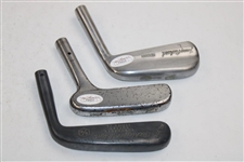 Al Geiberger, Bobby Nichols & Lionel Hebert Signed Golf Putter Heads JSA COA & ALOA 