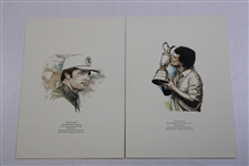 The Open Champions' Eight (8) High Quality Fine Art 'Golfing Greats Series' Prints