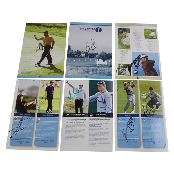 Tom Watson, Curtis, Clarke & others Signed The Open Preview Pages JSA ALOA