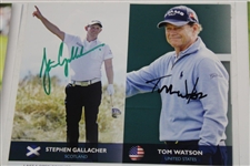 Tom Watson, Curtis, Clarke & others Signed The Open Preview Pages JSA ALOA