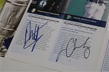 Tom Watson, Curtis, Clarke & others Signed The Open Preview Pages JSA ALOA