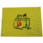 Fuzzy Zoeller Signed 2014 Masters Embroidered Flag JSA ALOA