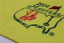 Fuzzy Zoeller Signed 2014 Masters Embroidered Flag JSA ALOA