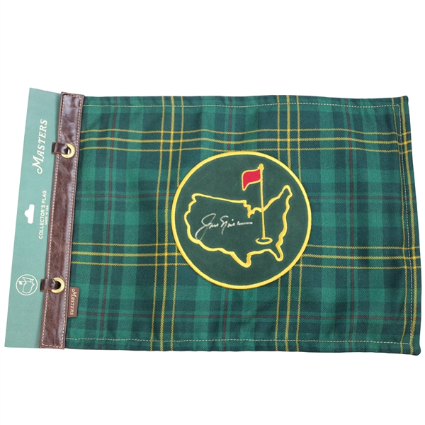 Jack Nicklaus Signed Masters Tournament Tartan Ltd Ed Collectors Flag JSA ALOA