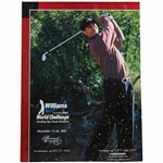 Tiger Woods Signed 2001 William World Challenge Poster JSA ALOA