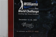 Tiger Woods Signed 2001 William World Challenge Poster JSA ALOA