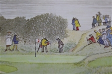 Set of Three (3) 1971 Ionicus Prints - 2nd, 11th, & 18th Hole at Royal Birkdale