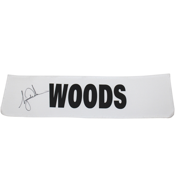 Tiger Woods Signed Caddy Nameplate - Quail Hollow JSA ALOA