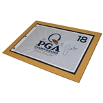Justin Thomas Signed 2017 PGA at Quail Hallow Embroidered Flag - Matted JSA ALOA
