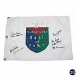 Burke, Runyan, Casper, Berg, Jameson, Suggs & 2 others Signed WGHoF Flag JSA ALOA