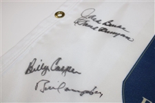 Burke, Runyan, Casper, Berg, Jameson, Suggs & 2 others Signed WGHoF Flag JSA ALOA
