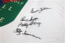Burke, Runyan, Casper, Berg, Jameson, Suggs & 2 others Signed WGHoF Flag JSA ALOA