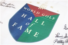 Burke, Runyan, Casper, Berg, Jameson, Suggs & 2 others Signed WGHoF Flag JSA ALOA