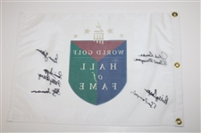 Burke, Runyan, Casper, Berg, Jameson, Suggs & 2 others Signed WGHoF Flag JSA ALOA