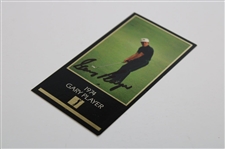 Gary Player Signed Masters Grand Slam Ventures Card JSA ALOA