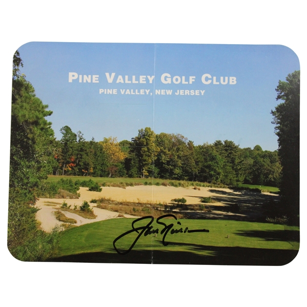 Jack Nicklaus Signed Pine Valley Scorecard JSA ALOA