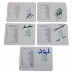 Gary Player, Couples, Langer, Fowler & Bhatia Signed Augusta National Scorecards JSA ALOA