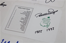 Gary Player, Couples, Langer, Fowler & Bhatia Signed Augusta National Scorecards JSA ALOA