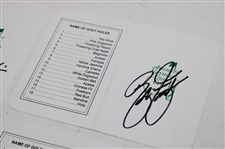 Gary Player, Couples, Langer, Fowler & Bhatia Signed Augusta National Scorecards JSA ALOA