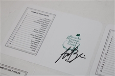 Gary Player, Couples, Langer, Fowler & Bhatia Signed Augusta National Scorecards JSA ALOA