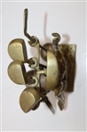 Golf Caddie & Clubs Solid Brass Fireplace Set