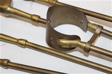 Golf Caddie & Clubs Solid Brass Fireplace Set