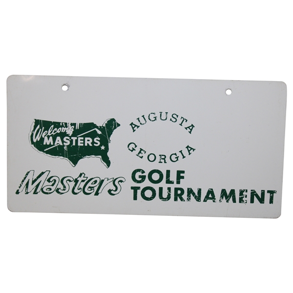 c.1960s Masters Metal License Plate 