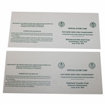 1994 & 1995 US Open Championships Official Scorecards - Oakmont & Shinnecock 