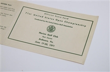 1971 US Open at Merion Golf Club  Official Scorecard