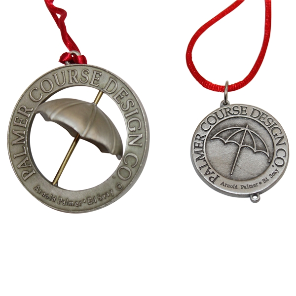 Two (2) Arnold Palmer Course Design Employee Christmas Ornaments