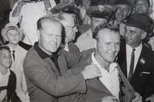 Palmer & Nicklaus Signed 1964 Masters Green Jacket Ceremony Photo JSA #XX50975